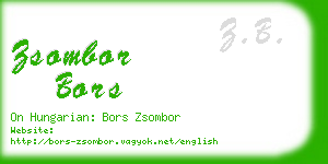 zsombor bors business card